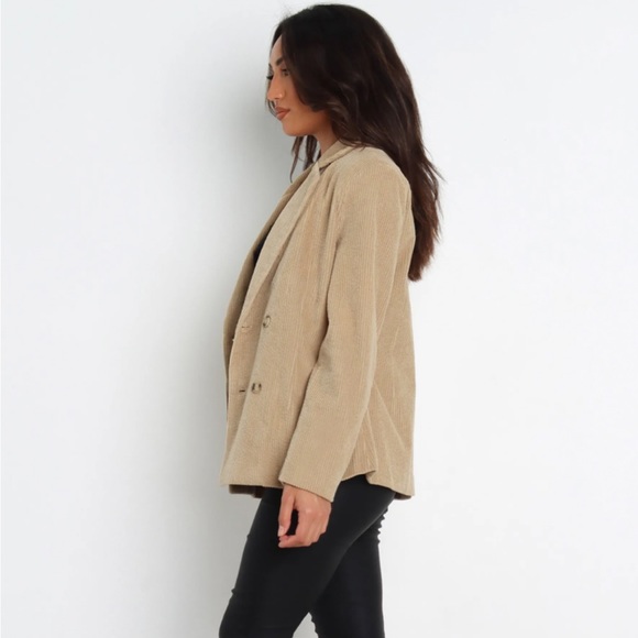 NWT Petal & Pup Tan Corduroy Blazer Jacket Double Breasted - Picture 3 of 12